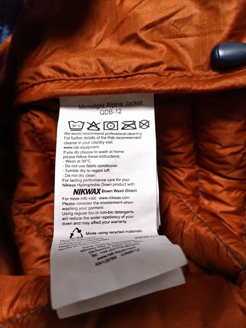 美品 Rab　マイクロライト アルパインジャケット　ダウンパーカー　700FP