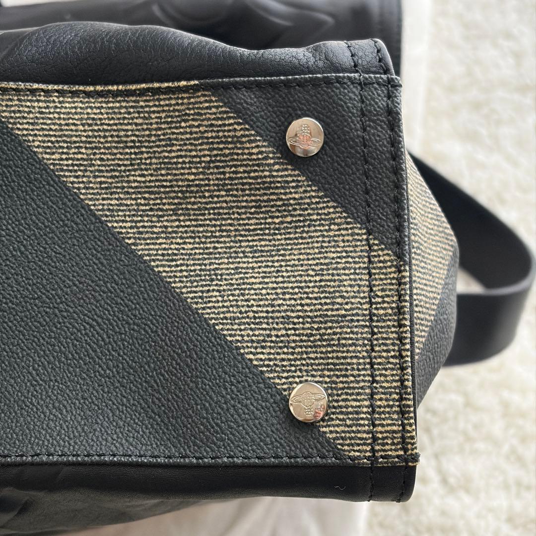 【希少！】ヴィヴィアンウエストウッド メッセンジャーバッグ オーブ チェック 黒