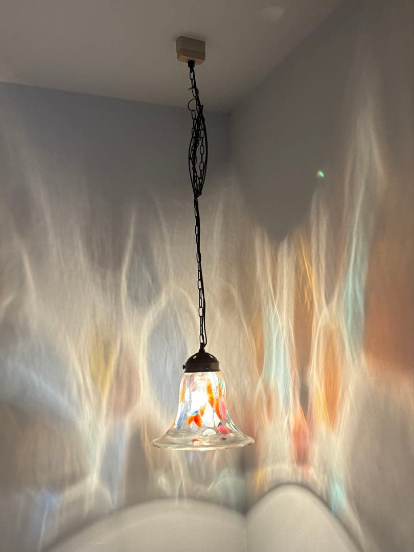 ステンドグラスペンダントライト　ひっかけシーリングランプ