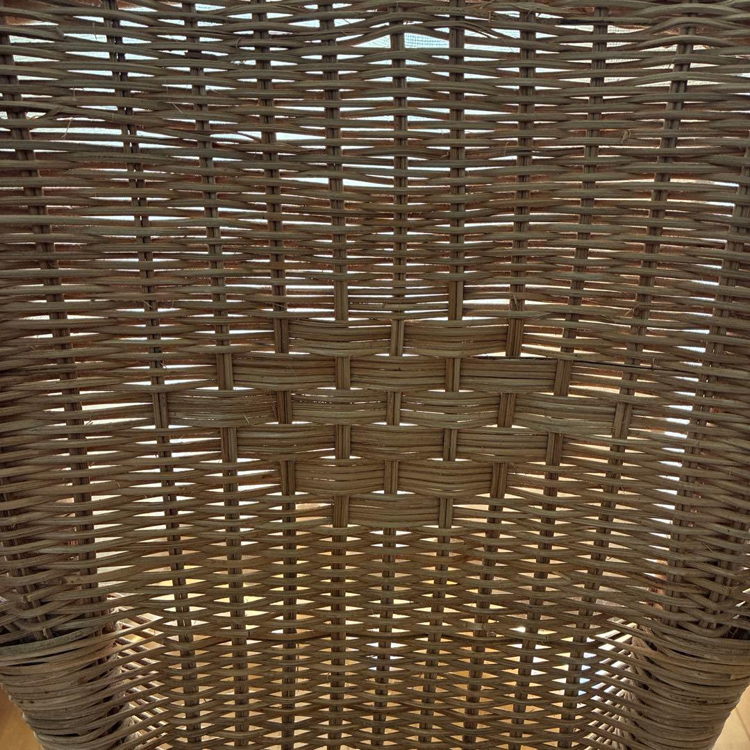 IKEA イケア　AGEN ラタンチェア　籐　椅子　クッション付