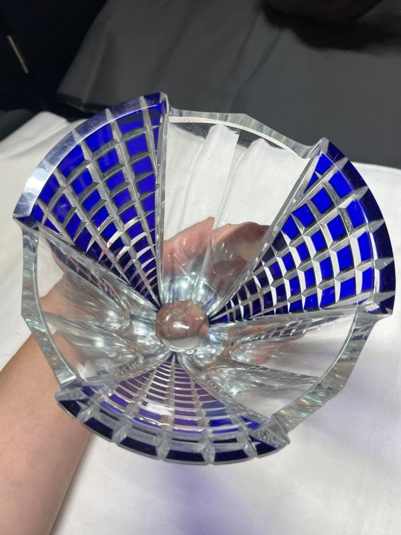 江戸切子。色被切子。古美術。骨董品。舊家蔵出し。希少品。