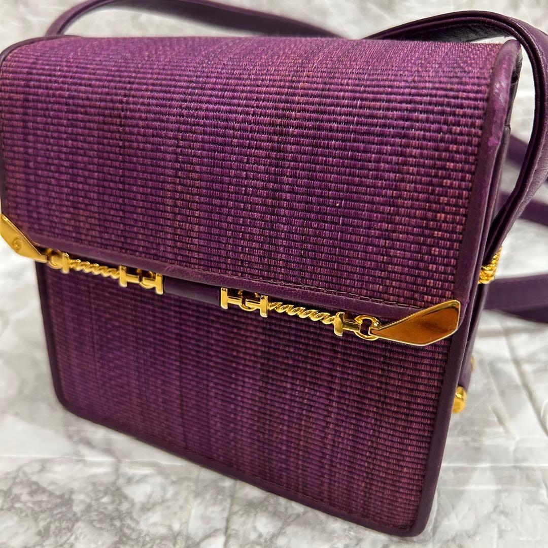 COMTESSE コンテス　バッグ　ショルダーバッグ　ホースヘア　紫　美品