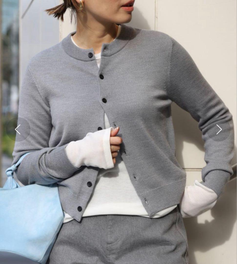 Deuxieme Classe WISH クルーネック カーディガン グレー