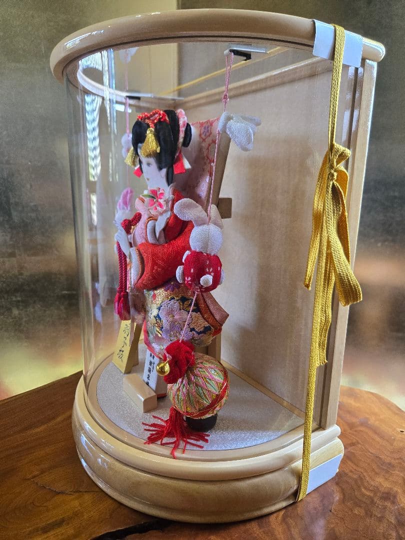 【展示品限り】正月飾り　羽子板　ケース飾り　※閉店セール　H22