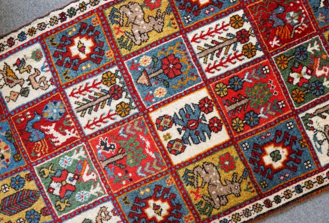 108x65cm 手織り ペルシャ絨毯　カシュカイ族