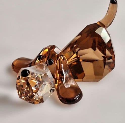 【極美品】SWAROVSKI　スワロフスキー　バセットバウンド　犬　置物
