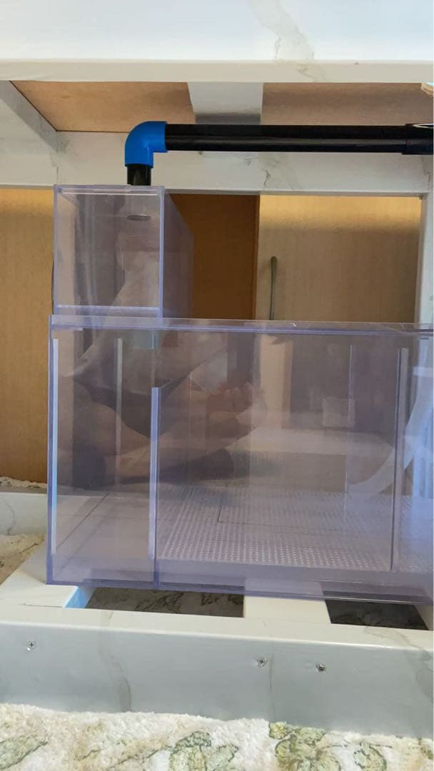 値下げしました‼️引き取り限定⇒120-45-45オーバーフローアクリル水槽 と台