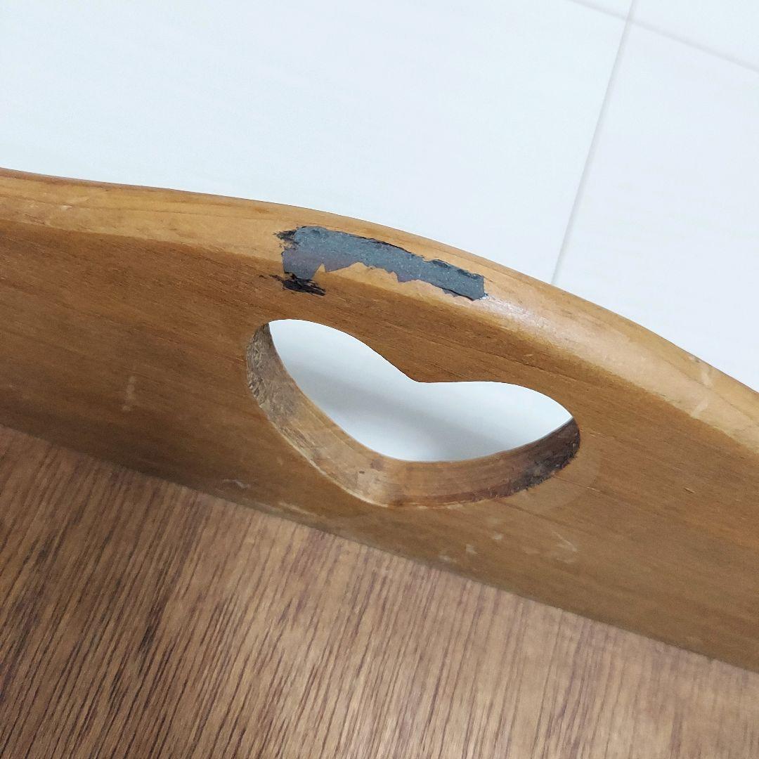 木製　ハート　ウッドプレート　引出し　トレー　２点セット