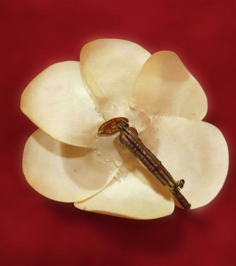 希少CHANELシャネル　カメリア　コサージュ　オールド　レトロ　フランス製