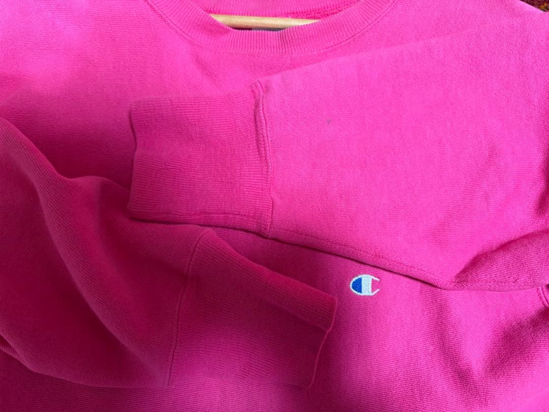 さ*げ様 90s CHAMPION REVERSE WEAVE USA製、ピンク