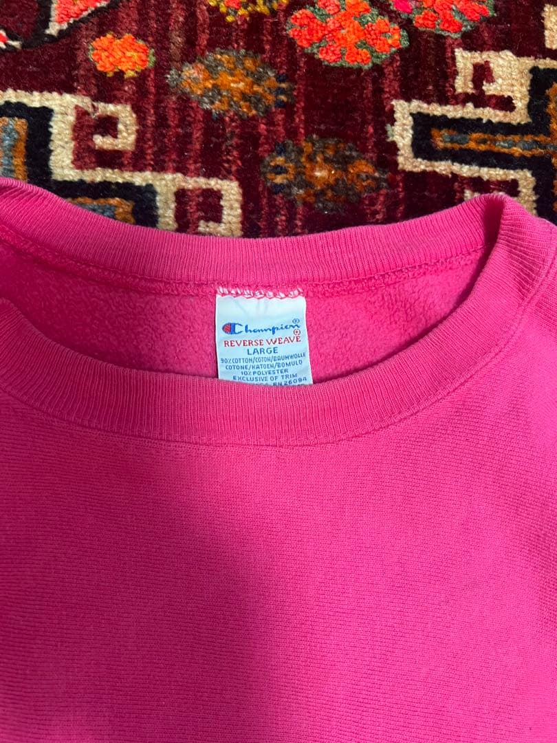 さ*げ様 90s CHAMPION REVERSE WEAVE USA製、ピンク