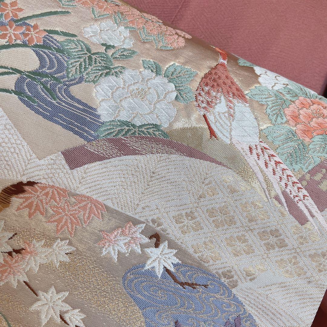 訪問着　フルセット　ツツジ　撫子　梅　萩　小花　手刺繍　可愛らしいお花　L1