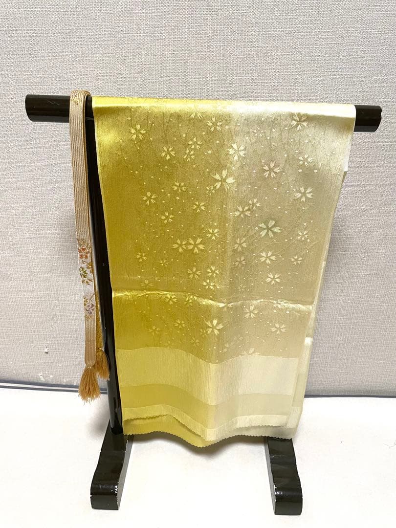 ♦️4点フルセット　（二重太鼓の作り帯＋友禅訪問着　フォーマル用帯揚げ&帯締め）