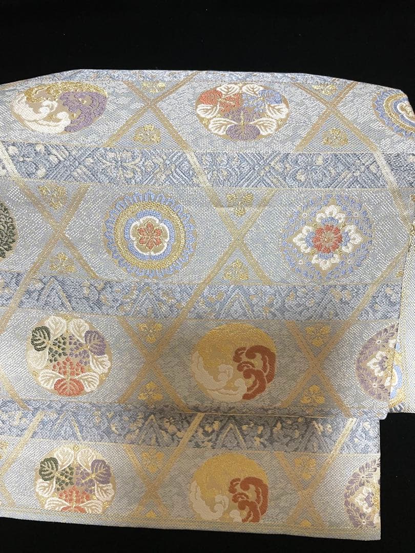 ♦️4点フルセット　（二重太鼓の作り帯＋友禅訪問着　フォーマル用帯揚げ&帯締め）