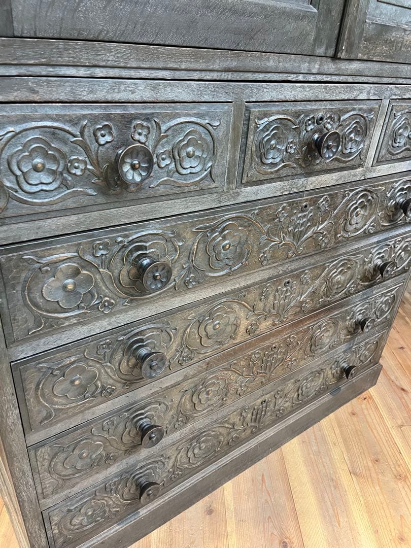 チェスト 着物箪笥 木彫り インテリア 箪笥 昭和レトロ ビンテージ 木製