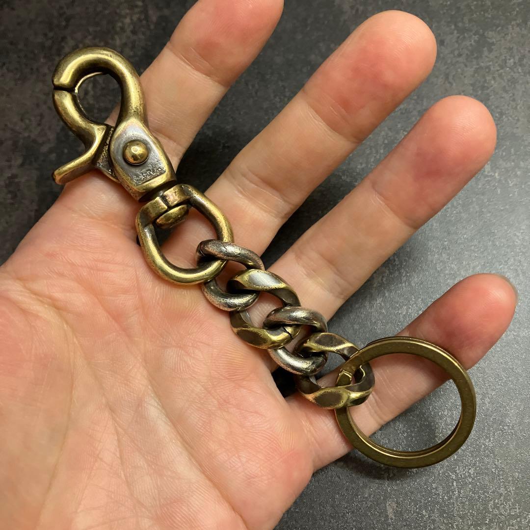 ブラス製　キーチェーン　シルバーメッキパーツ使用　新品未使用！