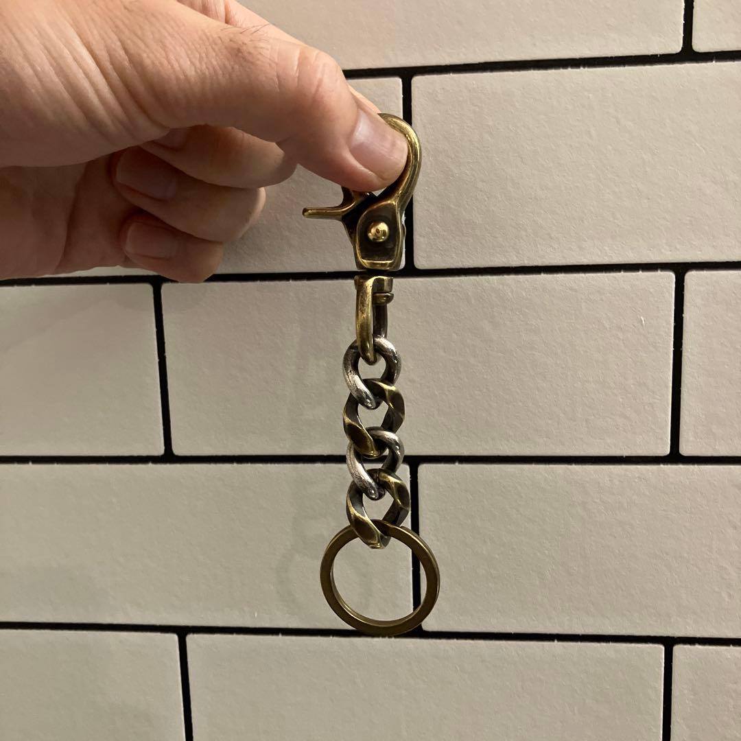 ブラス製　キーチェーン　シルバーメッキパーツ使用　新品未使用！