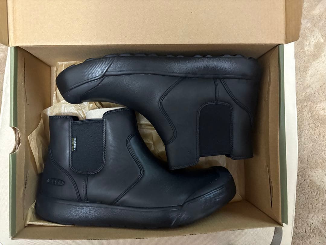 hgcdfj 新品✨KEEN ELENA CHELSEA WP ブラック