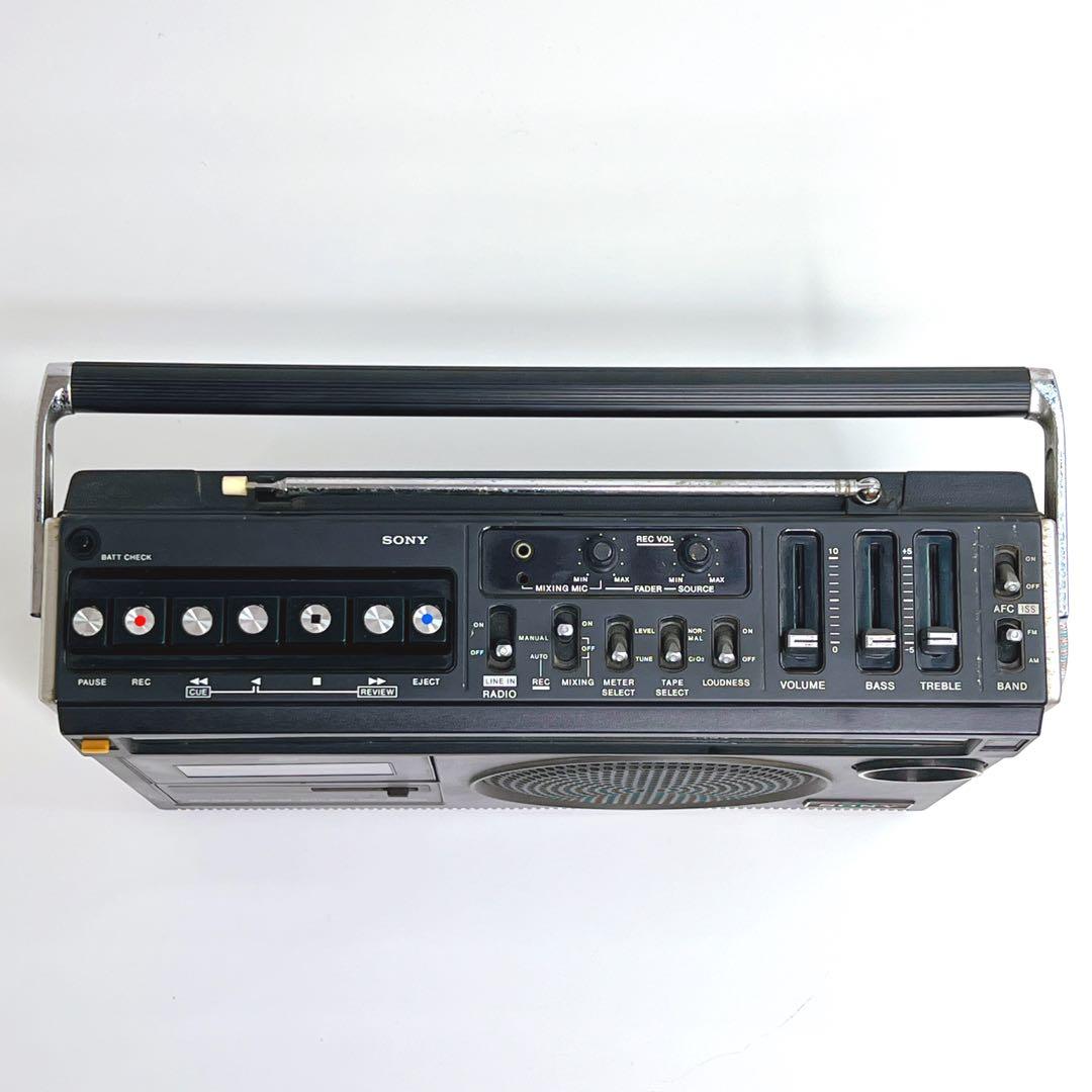 【動作品】 SONY CF-1980 カセット動作OK ラジオ受信OK ラジカセ