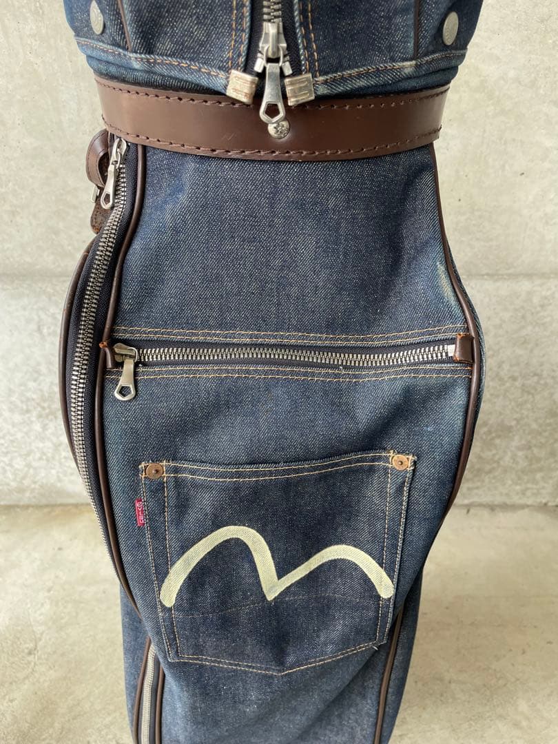 希少 EVISU　エヴィス ゴルフ　キャディバッグ　山根氏サイン入り