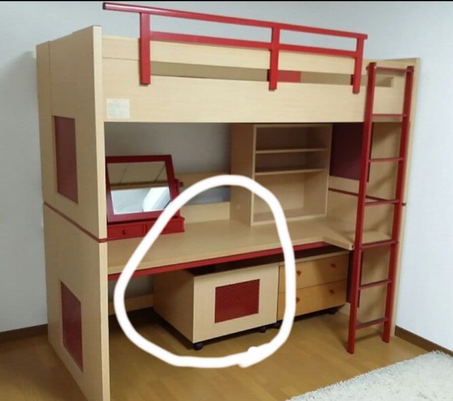 即発送☆アクタス購入　収納ボックス キャスター付き 赤メッシュ