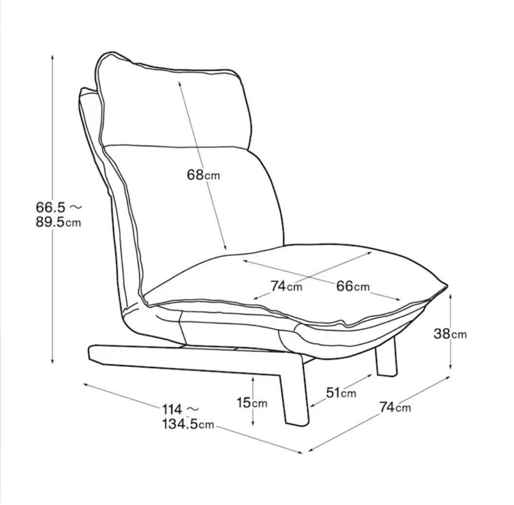 【無印良品】 ハイバックリクライニングソファ 1シーター　ブラウン