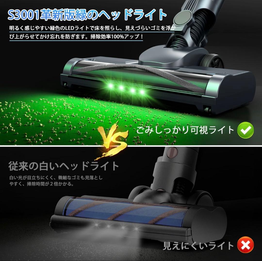 ✨コードレス掃除機 70Kpa超強力 65分連続稼働 サイクロン式 550W