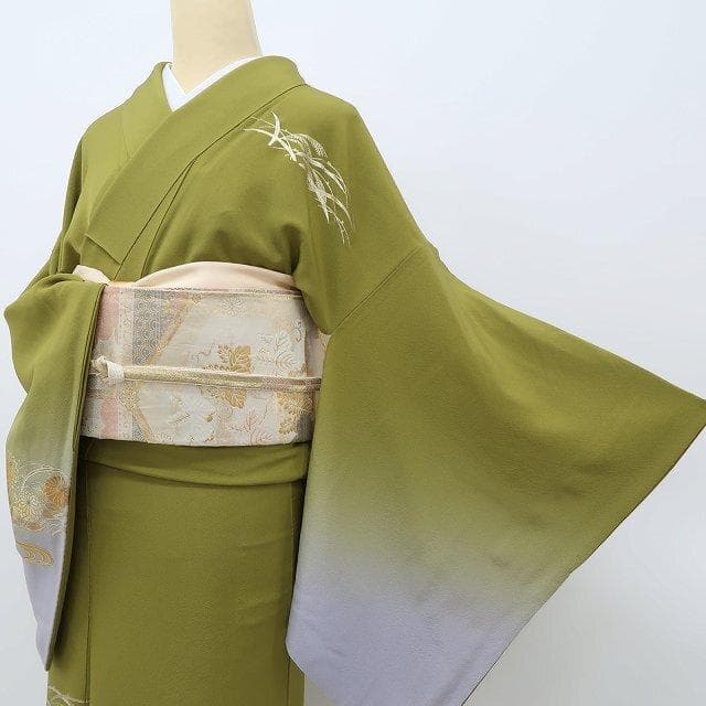 美品 金彩友禅 和田光正落款 光正高蒔絵“品よく輝く特別な私”訪問着 A-51