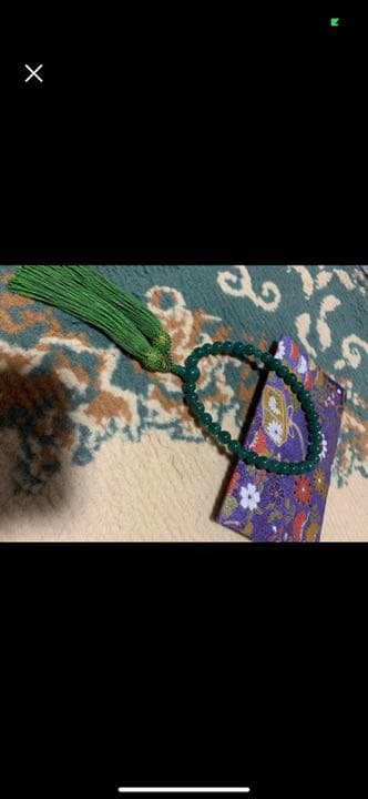 新品未使用　本印度翡翠　数珠　天然石