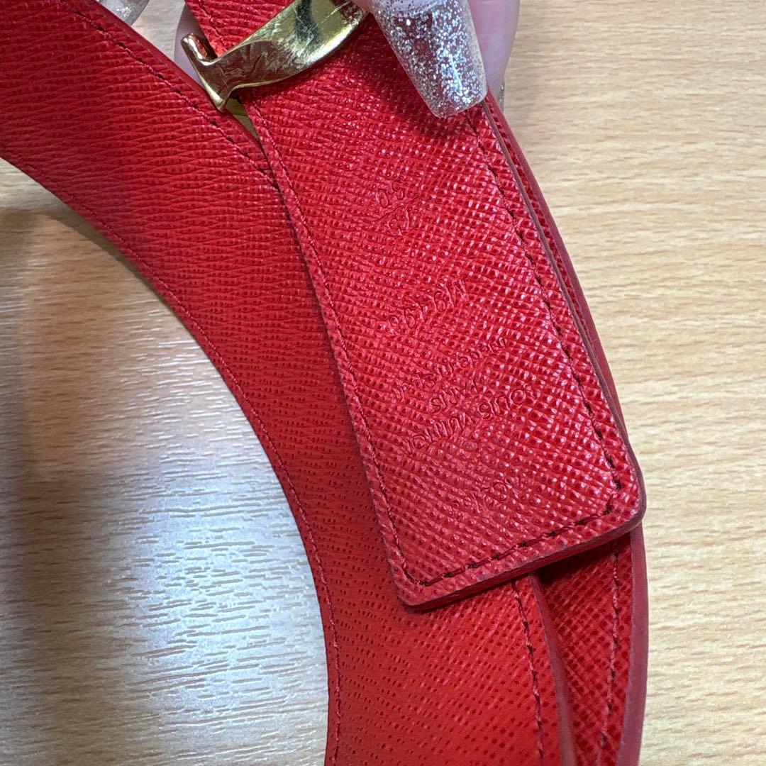 Louis Vuitton モノグラム ベルト ブラック/レッド