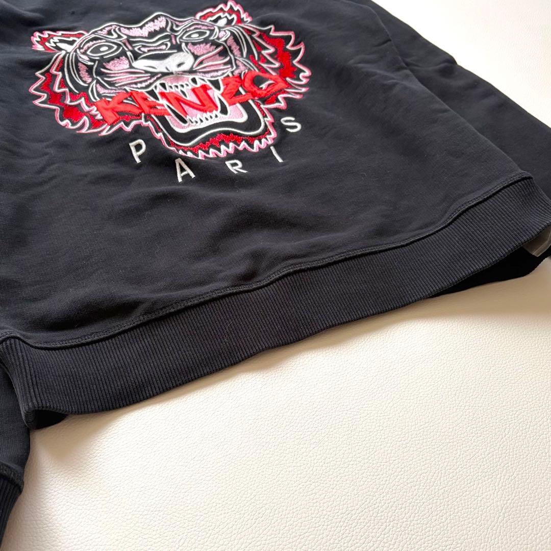 KENZO✨タイガー刺繍 虎 スウェット トレーナー ブラック ピンク XS