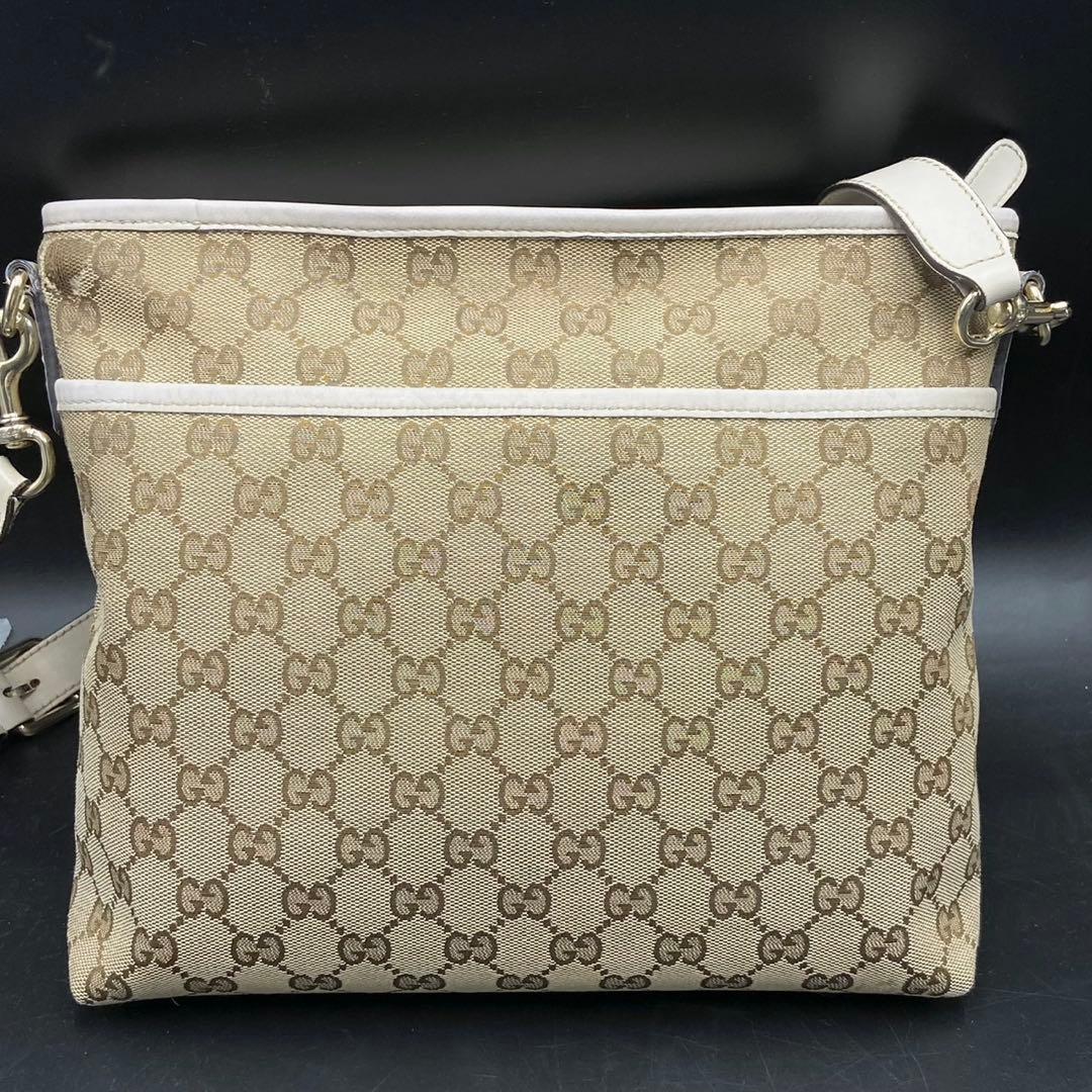 グッチ GG柄 ショルダーバッグ ベージュ キャンバス