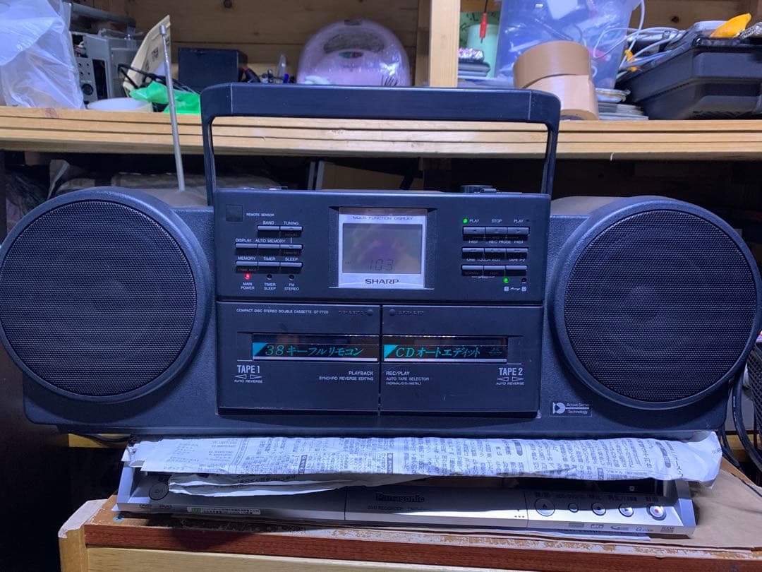 【美品、再生ok】SHARP QT-77CD コンパクトディスク ダブルカセット