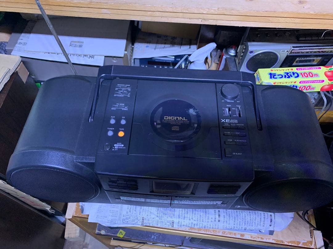 【美品、再生ok】SHARP QT-77CD コンパクトディスク ダブルカセット