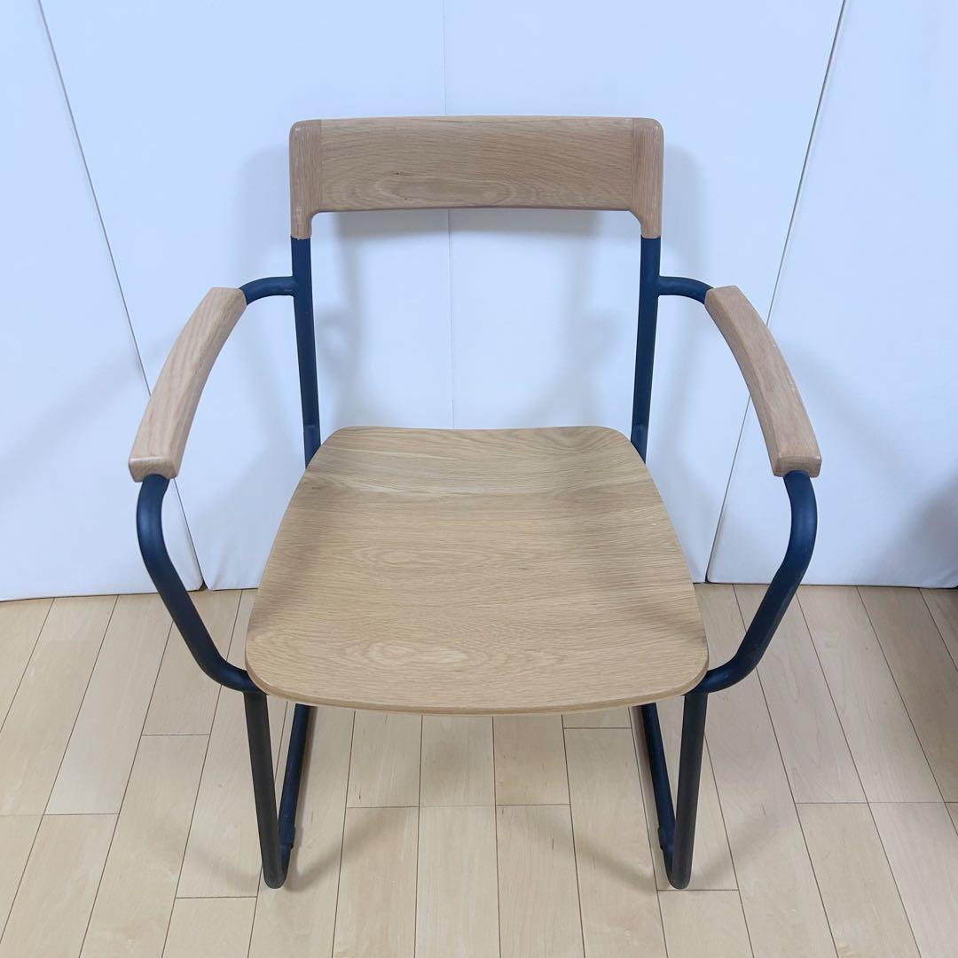 北欧　モリヨシFlo POKKYARMCHAR ナラ材　アーム付　天然木アイアン