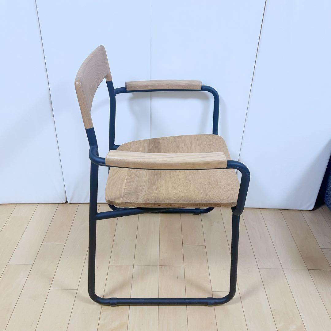 北欧　モリヨシFlo POKKYARMCHAR ナラ材　アーム付　天然木アイアン