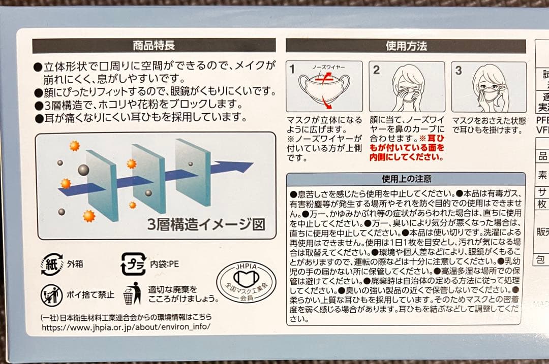 マスク ふつうサイズ 120枚. リフぷわ 立体マスク ホワイト 450枚