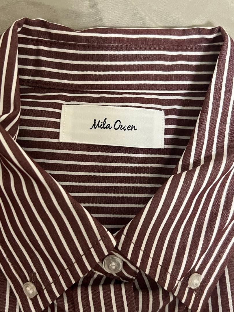 【ミラオーウェン】キャンペーンシャツ　オーバーシャツ　ブラウン　フリーサイズ