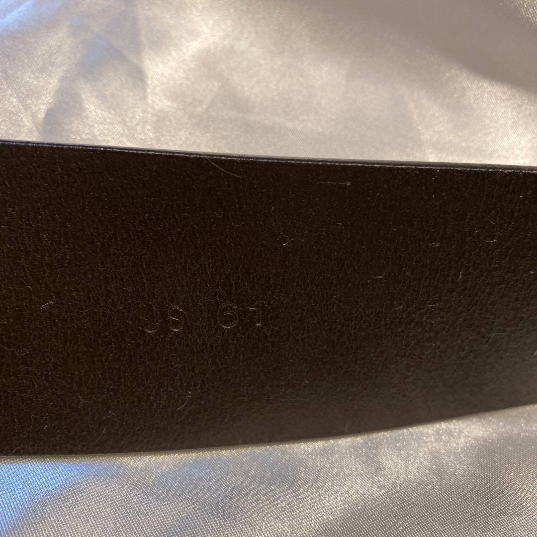 JIL SANDER ジルサンダー　イタリア製ダークブラウン　ワイドレザーベルト