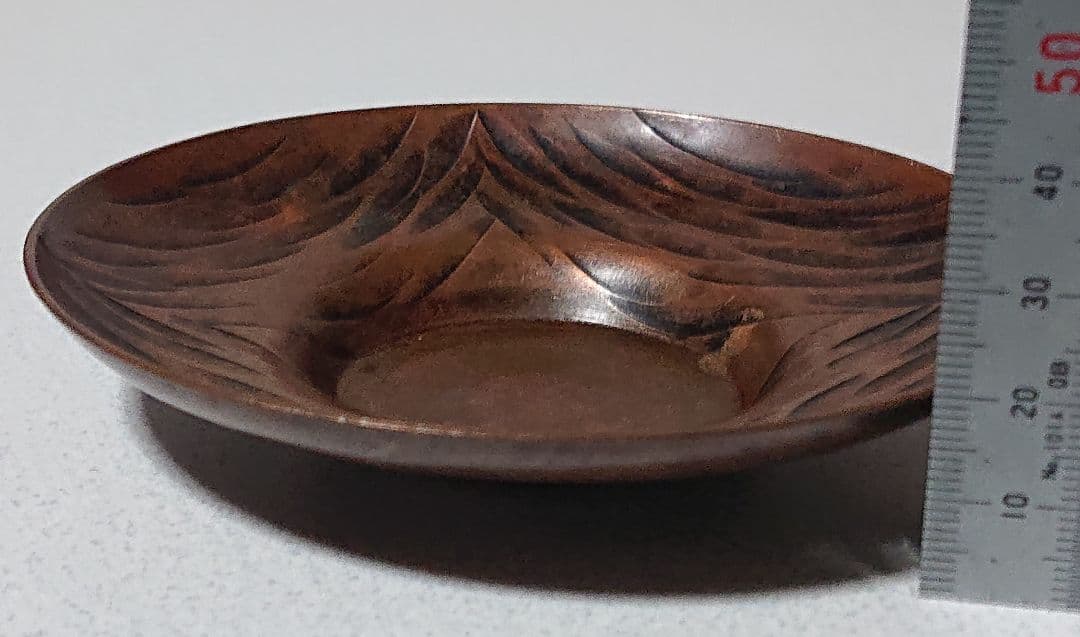 ヴィンテージ 銅製茶托 5枚セット 木箱付き