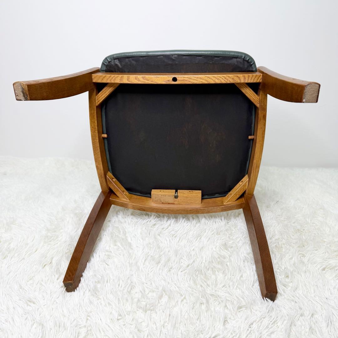 shirakawa ダイニングチェア S-320 イス グリーン 木製 ①