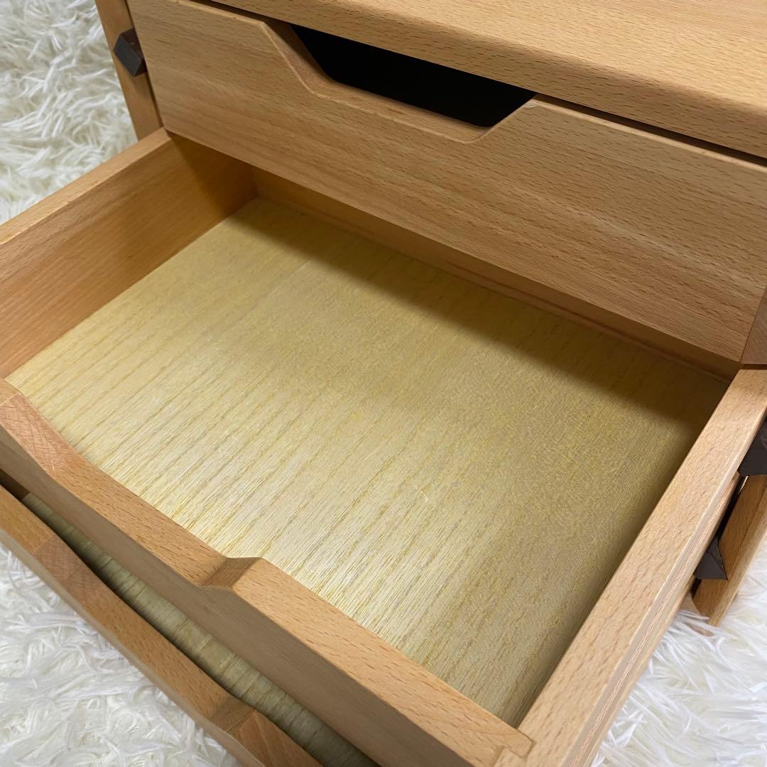 【木製／3段】オシャレ チェスト 小物入れ アクセサリーケース 収納ケース 棚