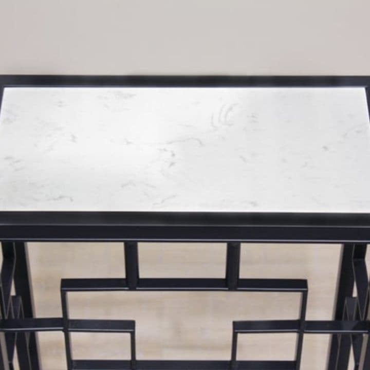 輸入家具　天然大理石使用　『アイアン・コンソールテーブル』　モダンスタイル