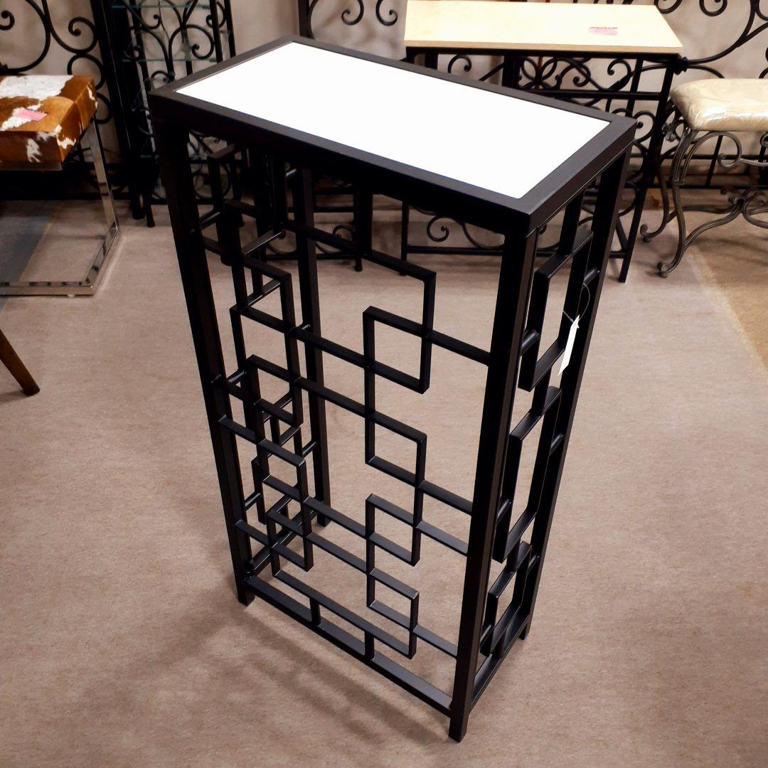 輸入家具　天然大理石使用　『アイアン・コンソールテーブル』　モダンスタイル