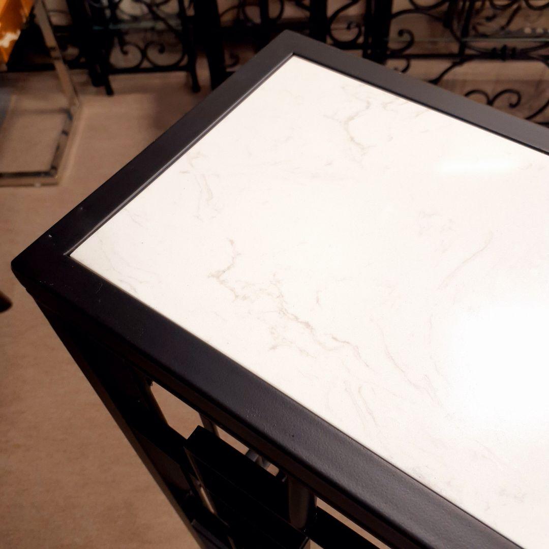 輸入家具　天然大理石使用　『アイアン・コンソールテーブル』　モダンスタイル