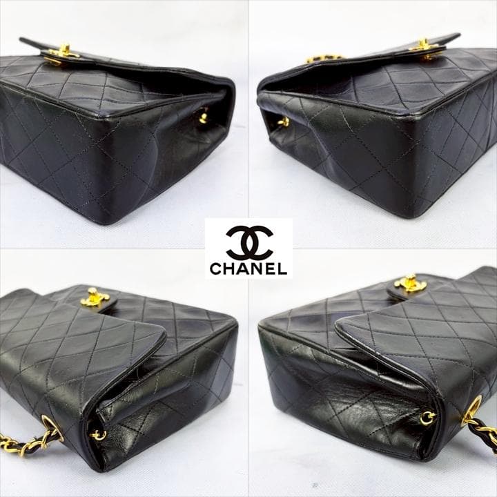 【鑑定済み・超美品】CHANEL ミニ マトラッセ20 黒 シングルチェーン