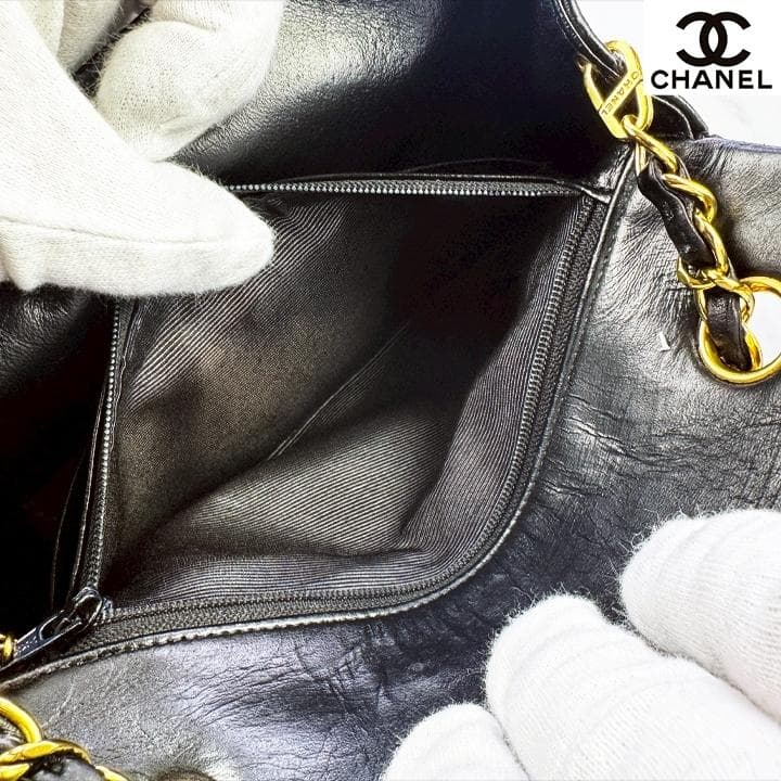 【鑑定済み・超美品】CHANEL ミニ マトラッセ20 黒 シングルチェーン