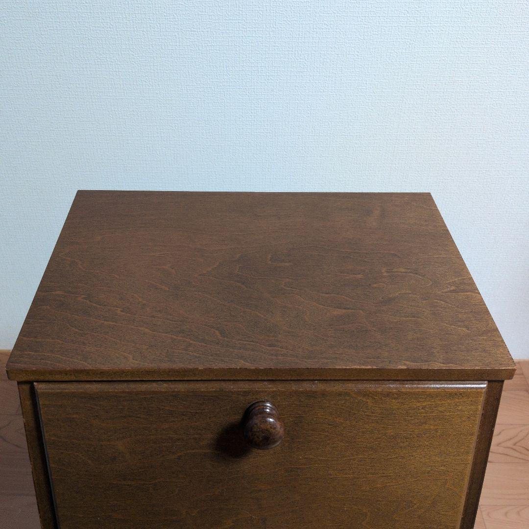 木製 ４段引き出し付きラック　 シェルフ