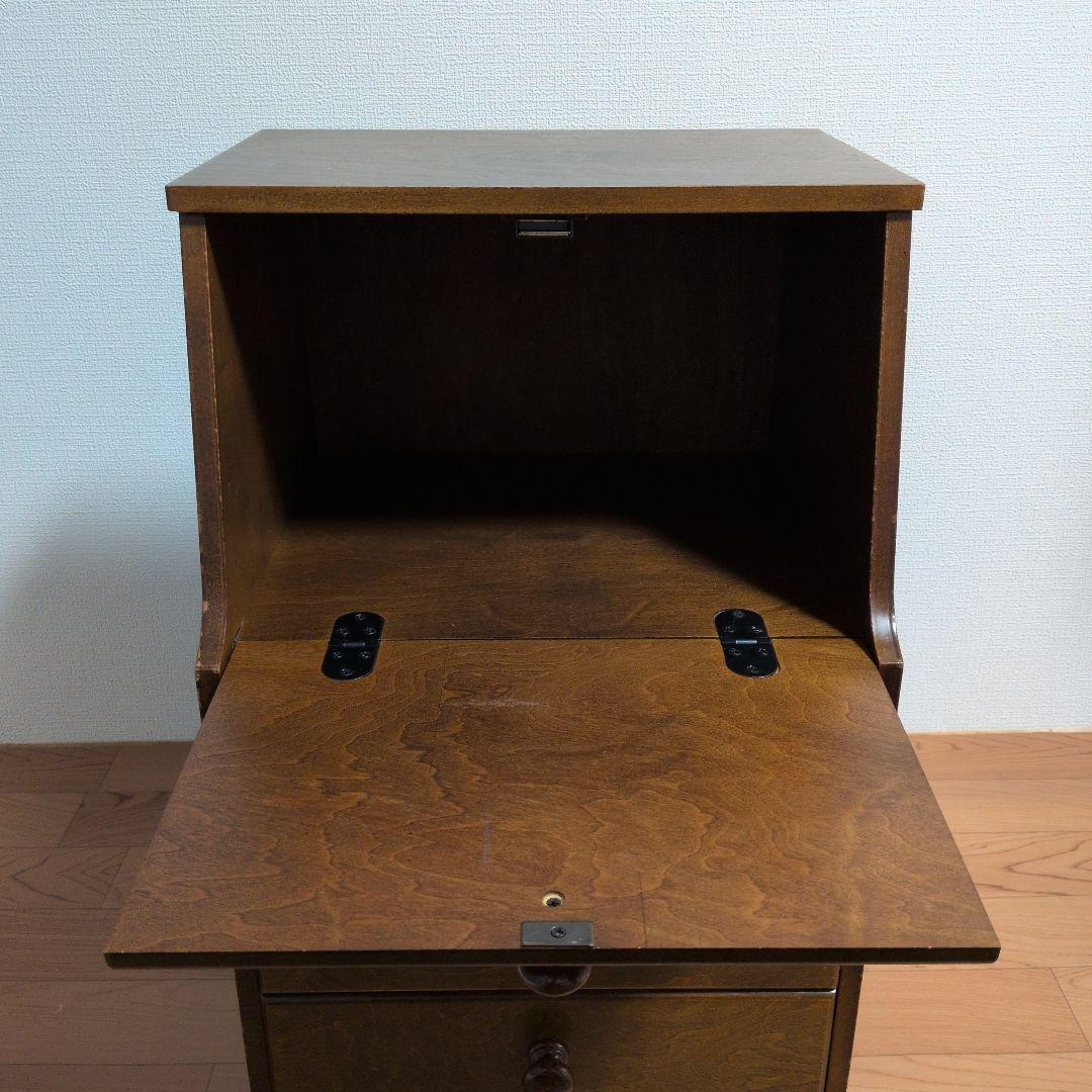 木製 ４段引き出し付きラック　 シェルフ