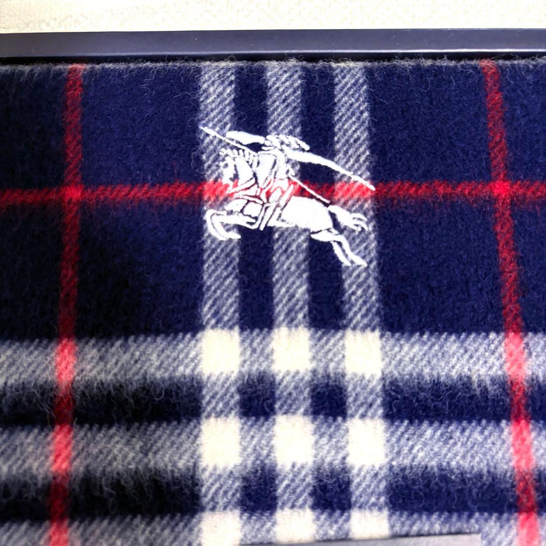 新品　バーバリー　ラムウール100% ひざ掛け　マフラー　75×150cm